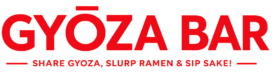 Gyoza Bar logo met slogan share gyoza slurp ramen sip sake